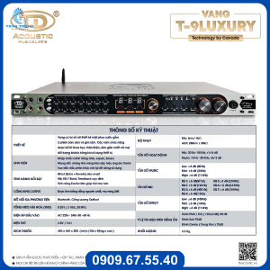 Vang cơ lai số TD T9 Luxury