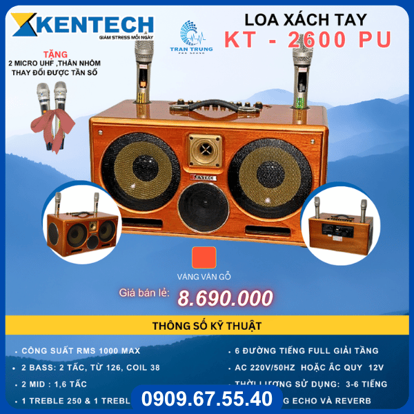 Loa xách tay KENTECH KT-2600PU